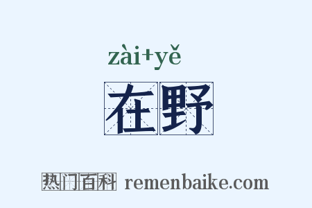 在野是什么意思的图片
